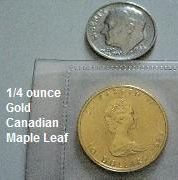 Quarter Ounce Gold Canadian Maple Leaf